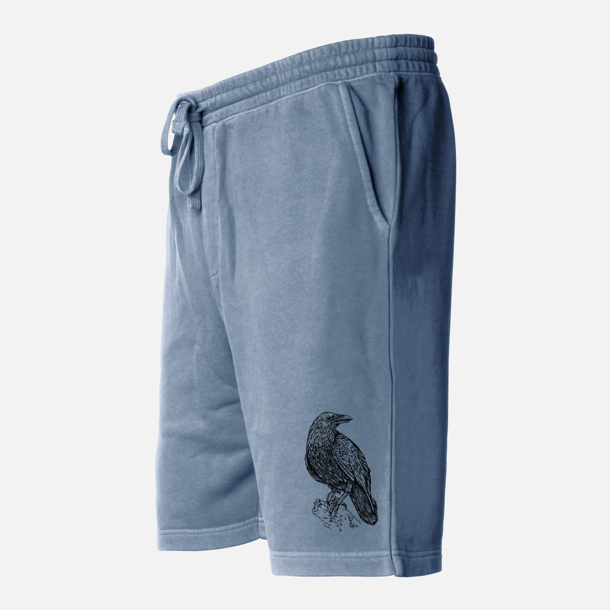 Corvus corax - Common Raven - Unisex Pigment Dyed Shorts