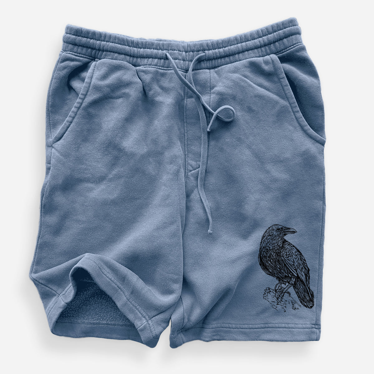 Corvus corax - Common Raven - Unisex Pigment Dyed Shorts