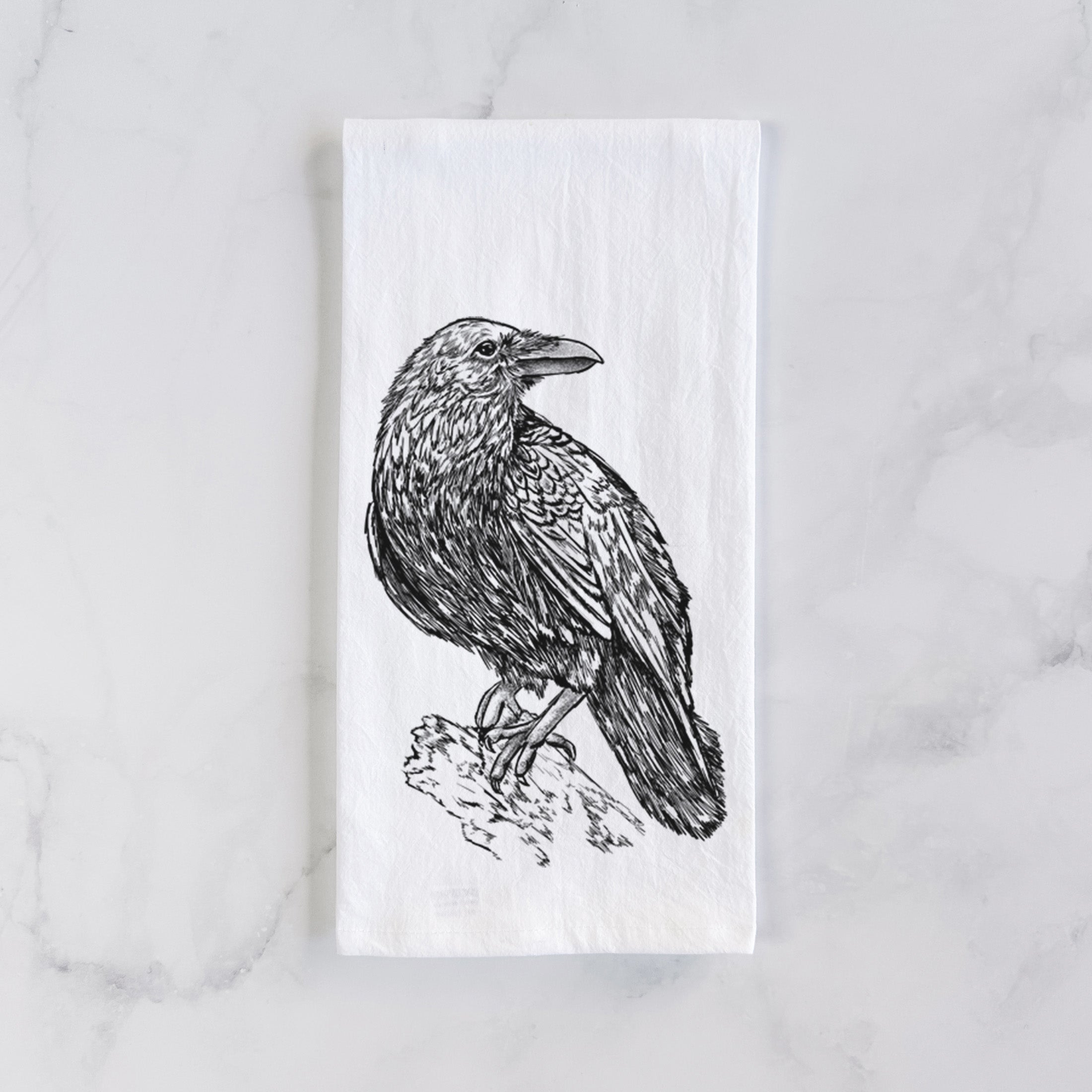 Common Raven - Corvus corax - Tea Towel