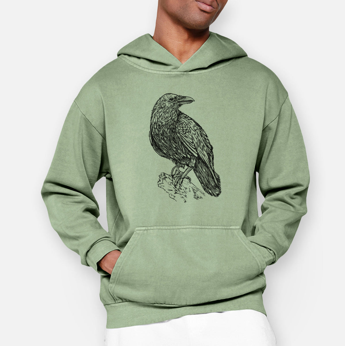 Common Raven  - Corvus corax - Urban Heavyweight Hoodie