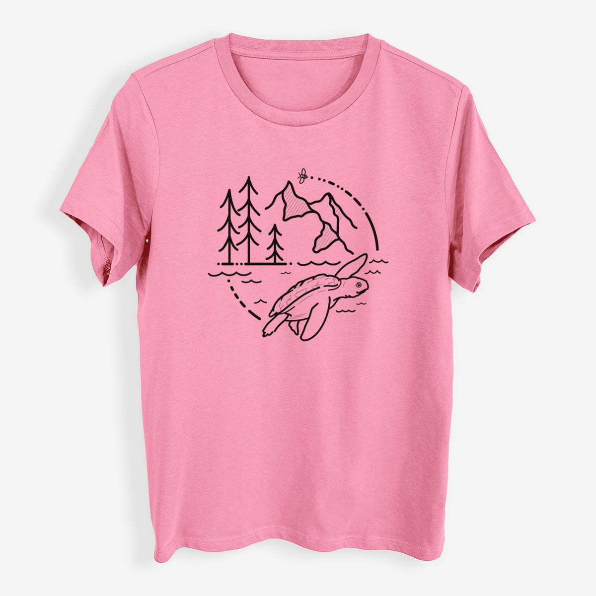 It&#39;s All Connected - Kemps Ridley Turtle - Womens Everyday Maple Tee