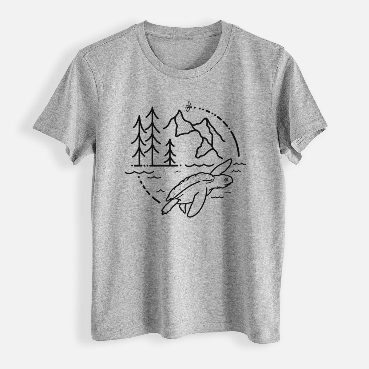 It&#39;s All Connected - Kemps Ridley Turtle - Womens Everyday Maple Tee