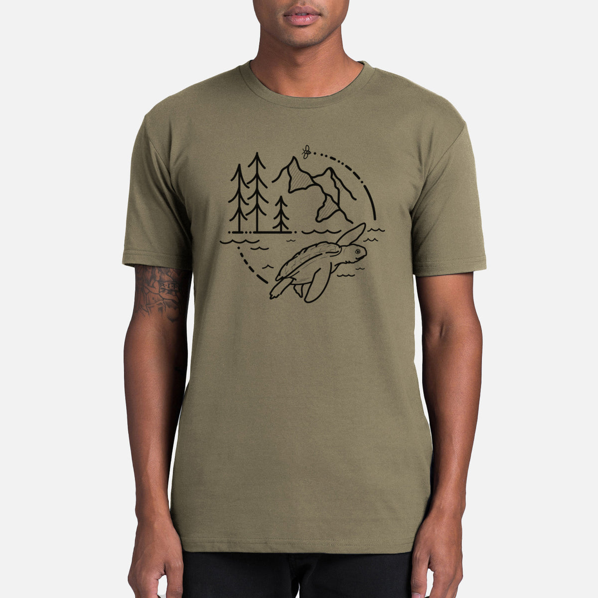 It&#39;s All Connected - Kemps Ridley Turtle - Mens Everyday Staple Tee