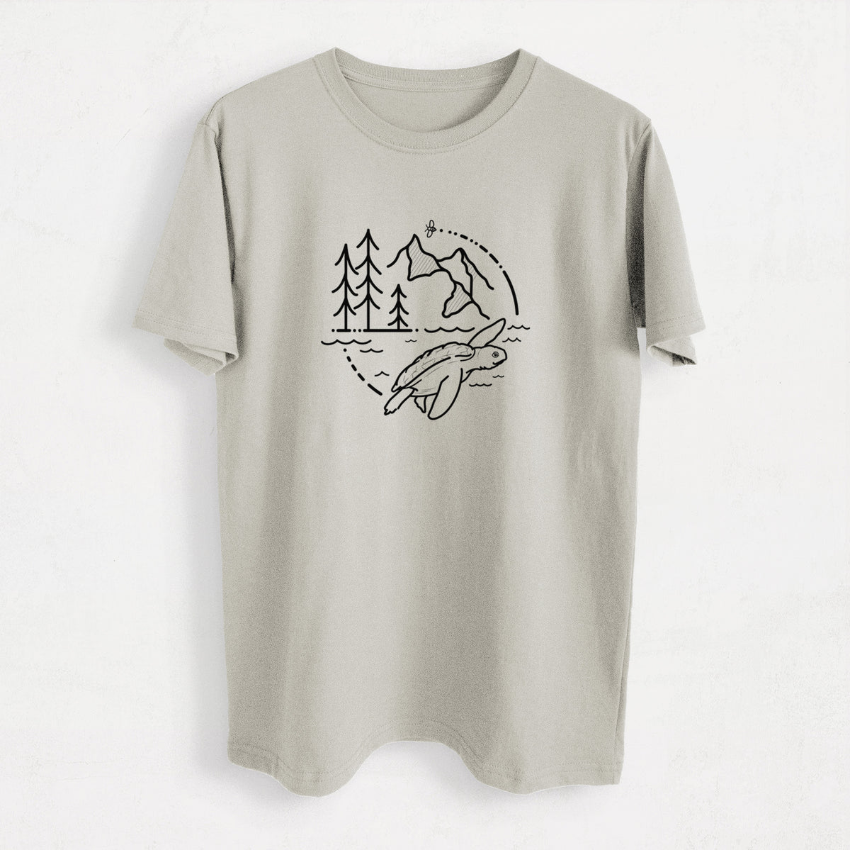 It&#39;s All Connected - Kemps Ridley Turtle - Heavyweight Men&#39;s 100% Organic Cotton Tee