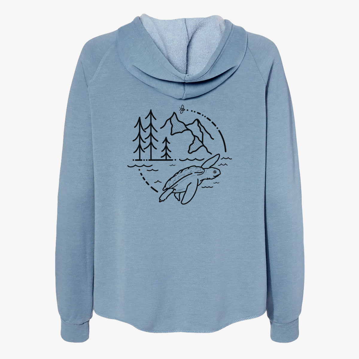 It's All Connected - Kemps Ridley Turtle - Women's Cali Wave Zip-Up Sweatshirt