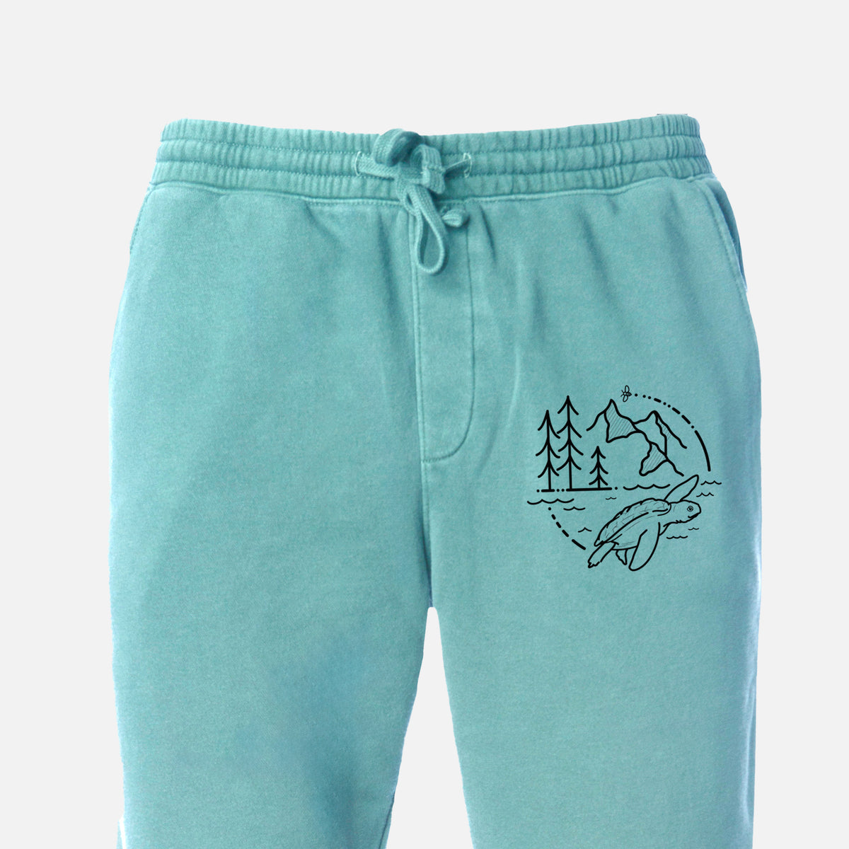 It&#39;s All Connected - Kemps Ridley Turtle - Unisex Pigment Dyed Sweatpants