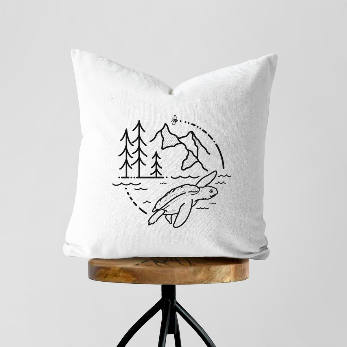 It&#39;s All Connected - Kemps Ridley Turtle - Throw Pillow Cover