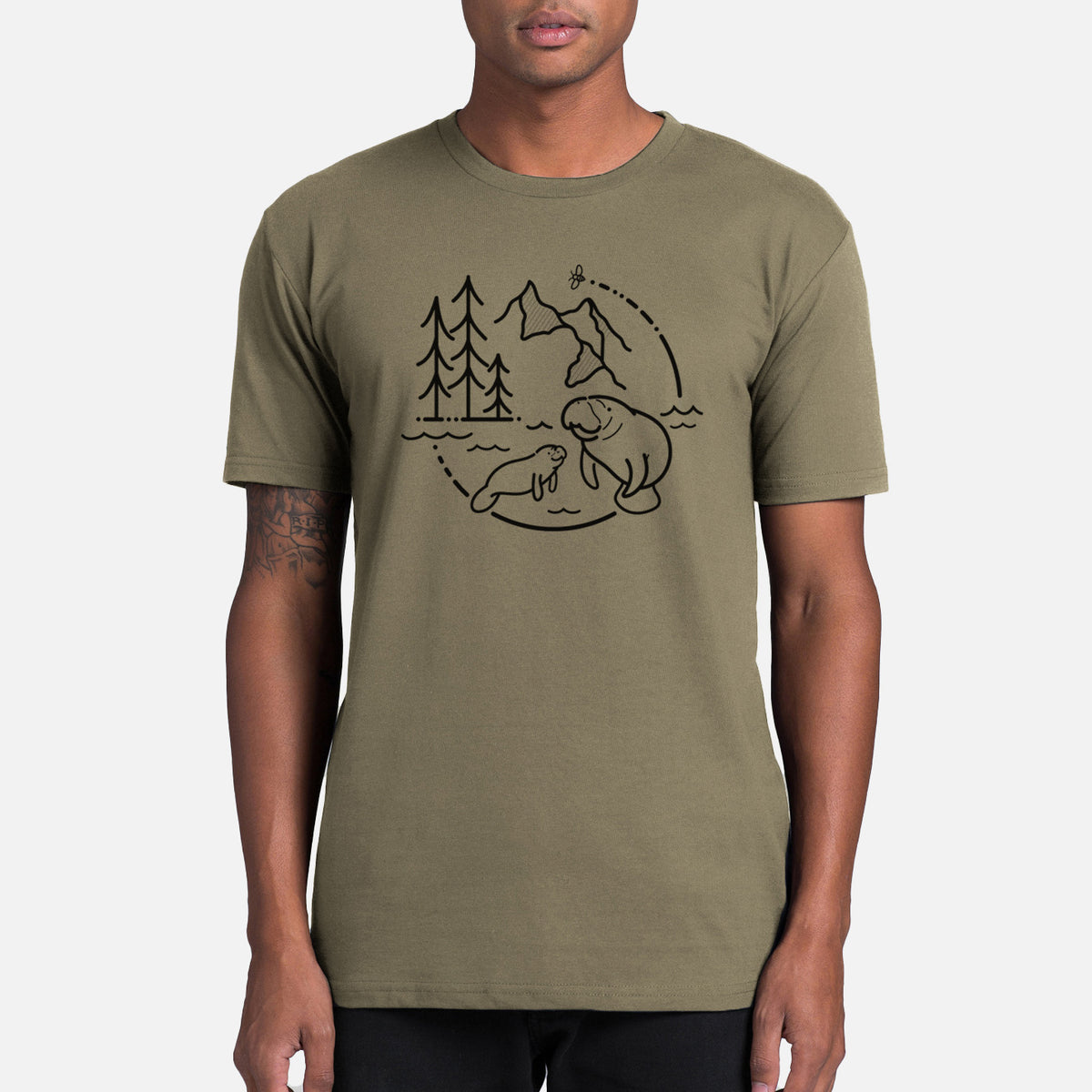 It&#39;s All Connected - Manatee - Mens Everyday Staple Tee