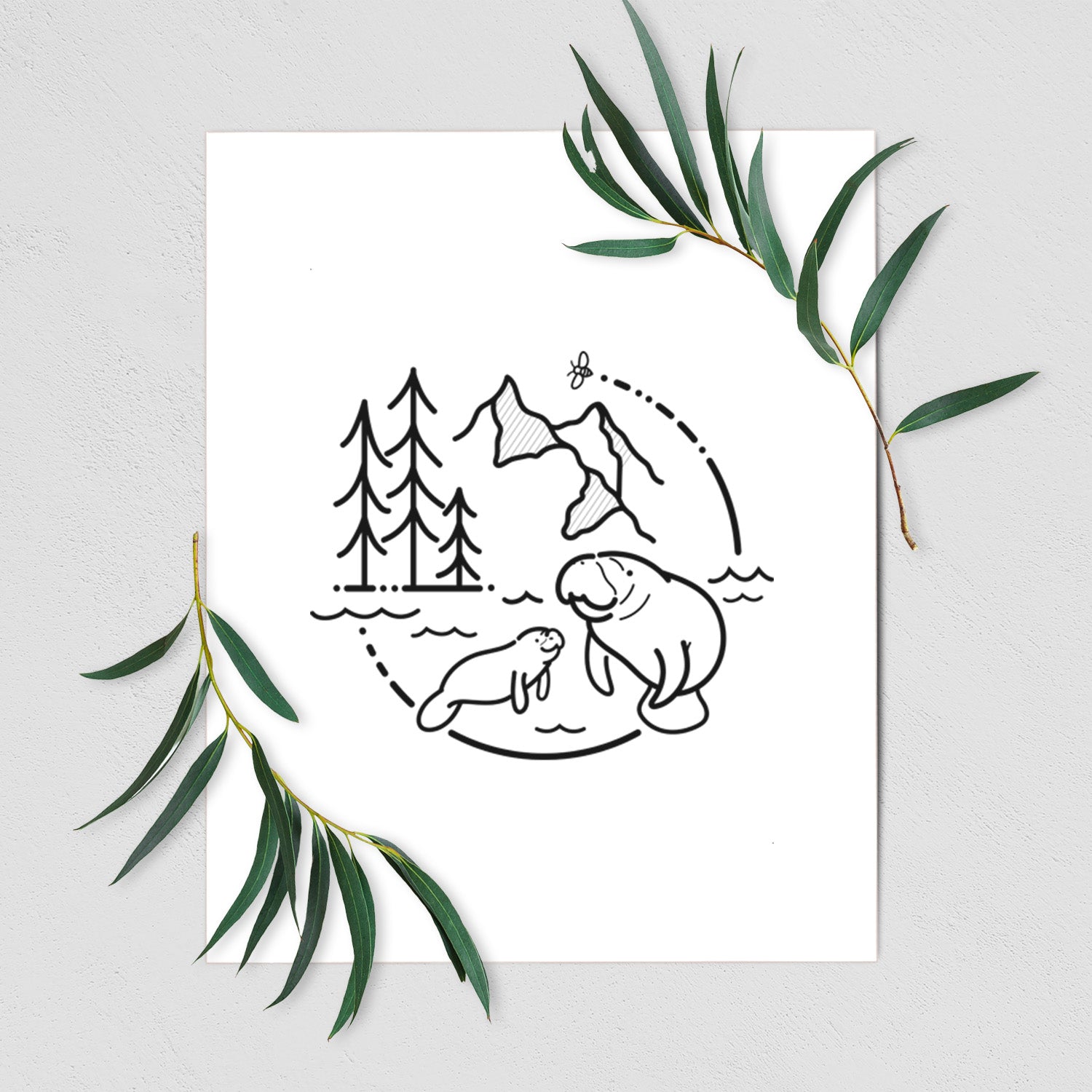 It's All Connected - Manatee - Fine Art Print