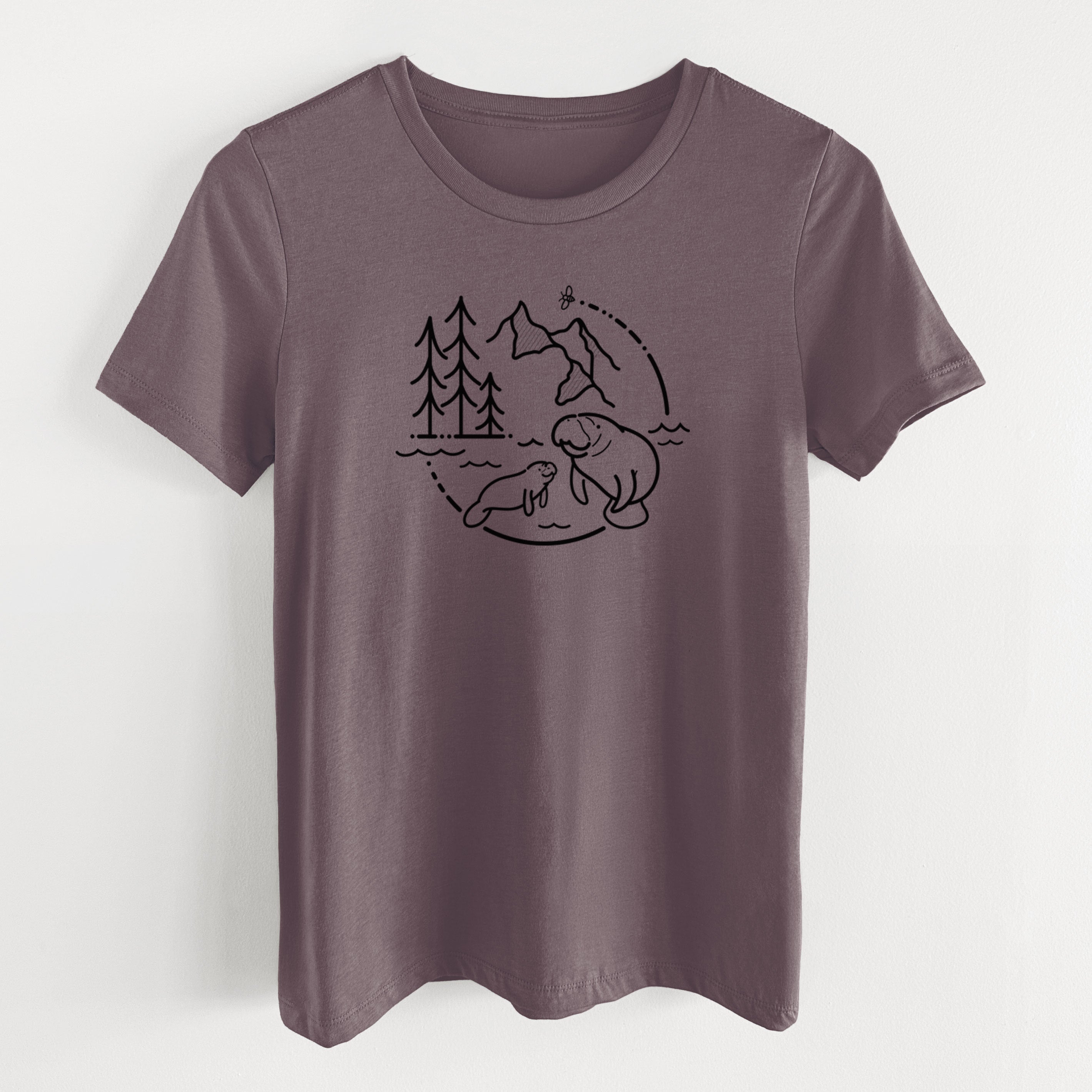 It's All Connected - Manatee - Women's Lightweight Relaxed Fit 100% Cotton Crewneck