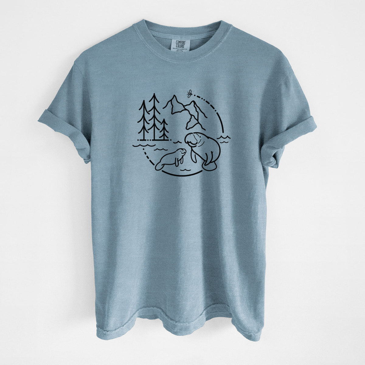 It&#39;s All Connected - Manatee - Unisex Comfort Colors Garment-Dyed Heavyweight T-shirt
