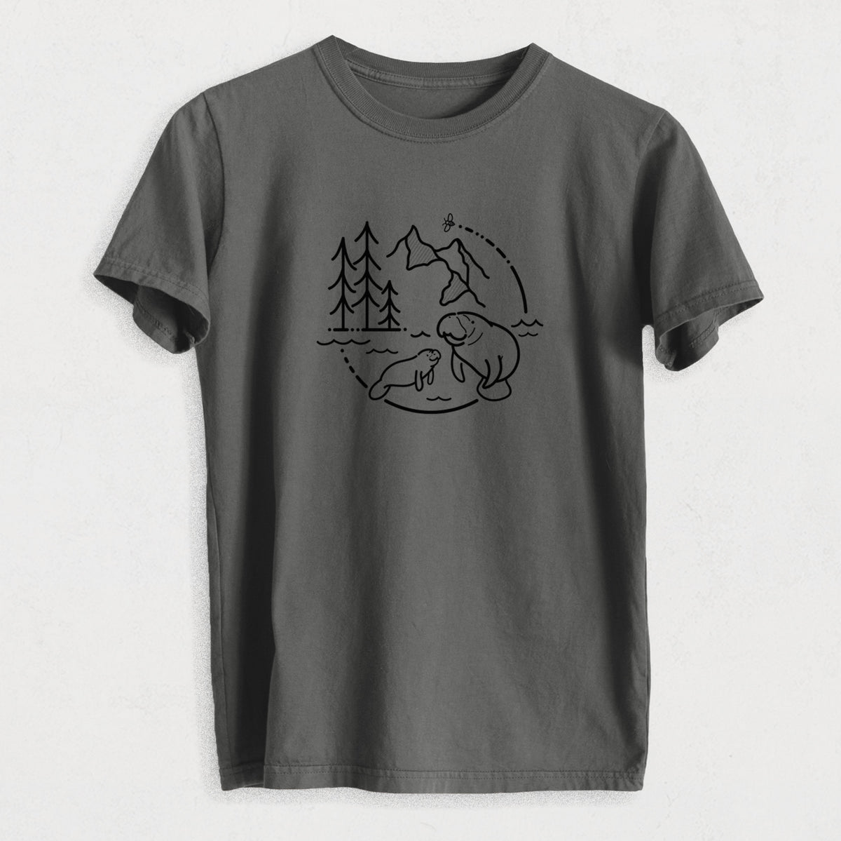 It&#39;s All Connected - Manatee - Heavyweight Men&#39;s 100% Organic Cotton Tee
