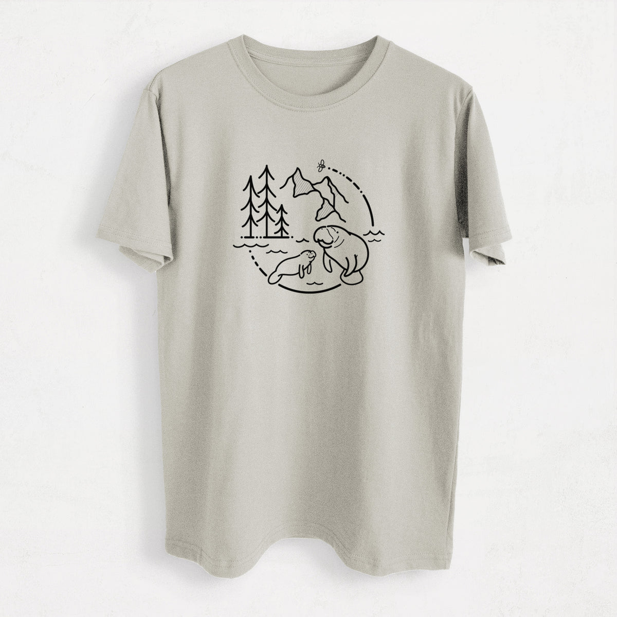 It&#39;s All Connected - Manatee - Heavyweight Men&#39;s 100% Organic Cotton Tee