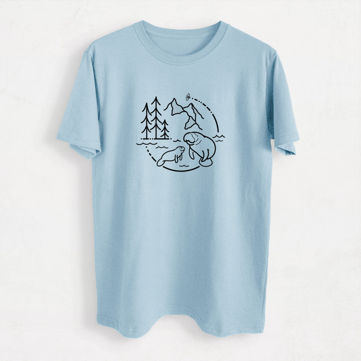 It&#39;s All Connected - Manatee - Heavyweight Men&#39;s 100% Organic Cotton Tee