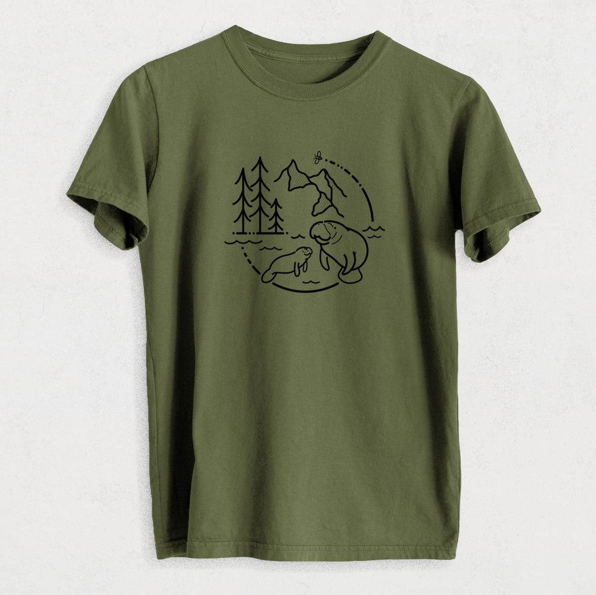 It&#39;s All Connected - Manatee - Heavyweight Men&#39;s 100% Organic Cotton Tee