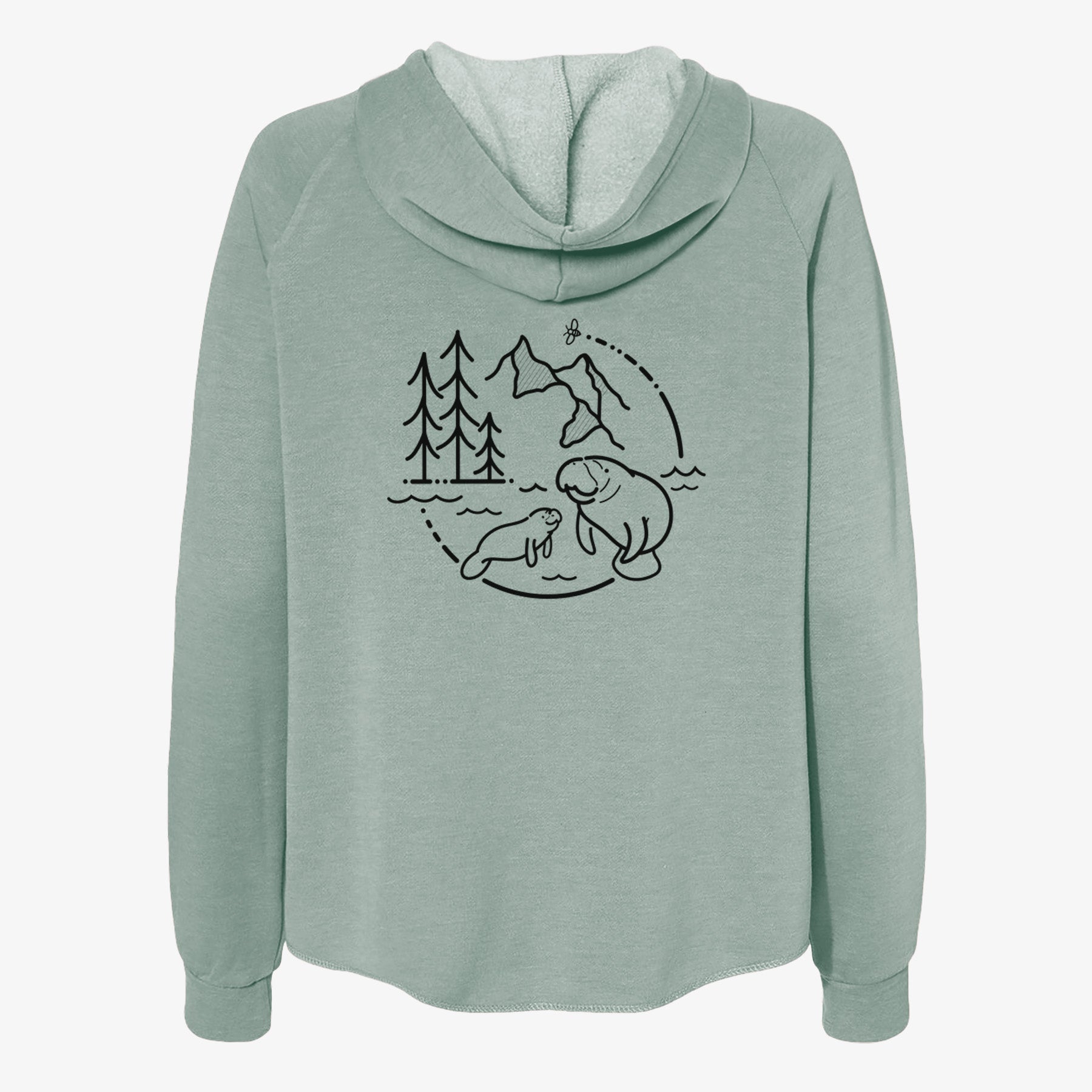 It's All Connected - Manatee - Women's Cali Wave Zip-Up Sweatshirt