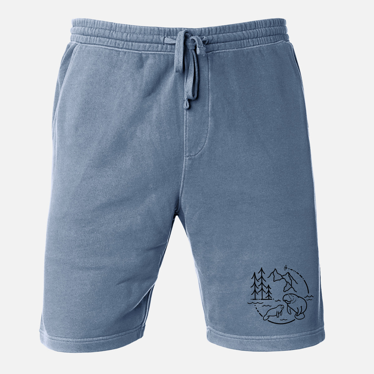 It&#39;s All Connected - Manatee - Unisex Pigment Dyed Shorts