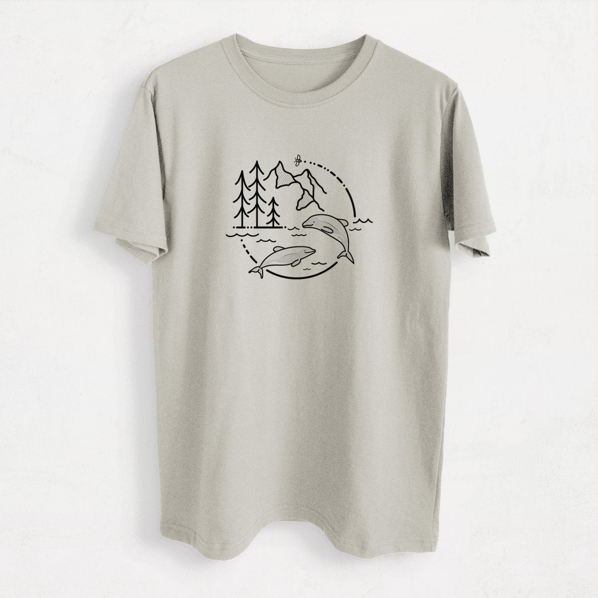 It&#39;s All Connected - Maui Dolphins - Heavyweight Men&#39;s 100% Organic Cotton Tee