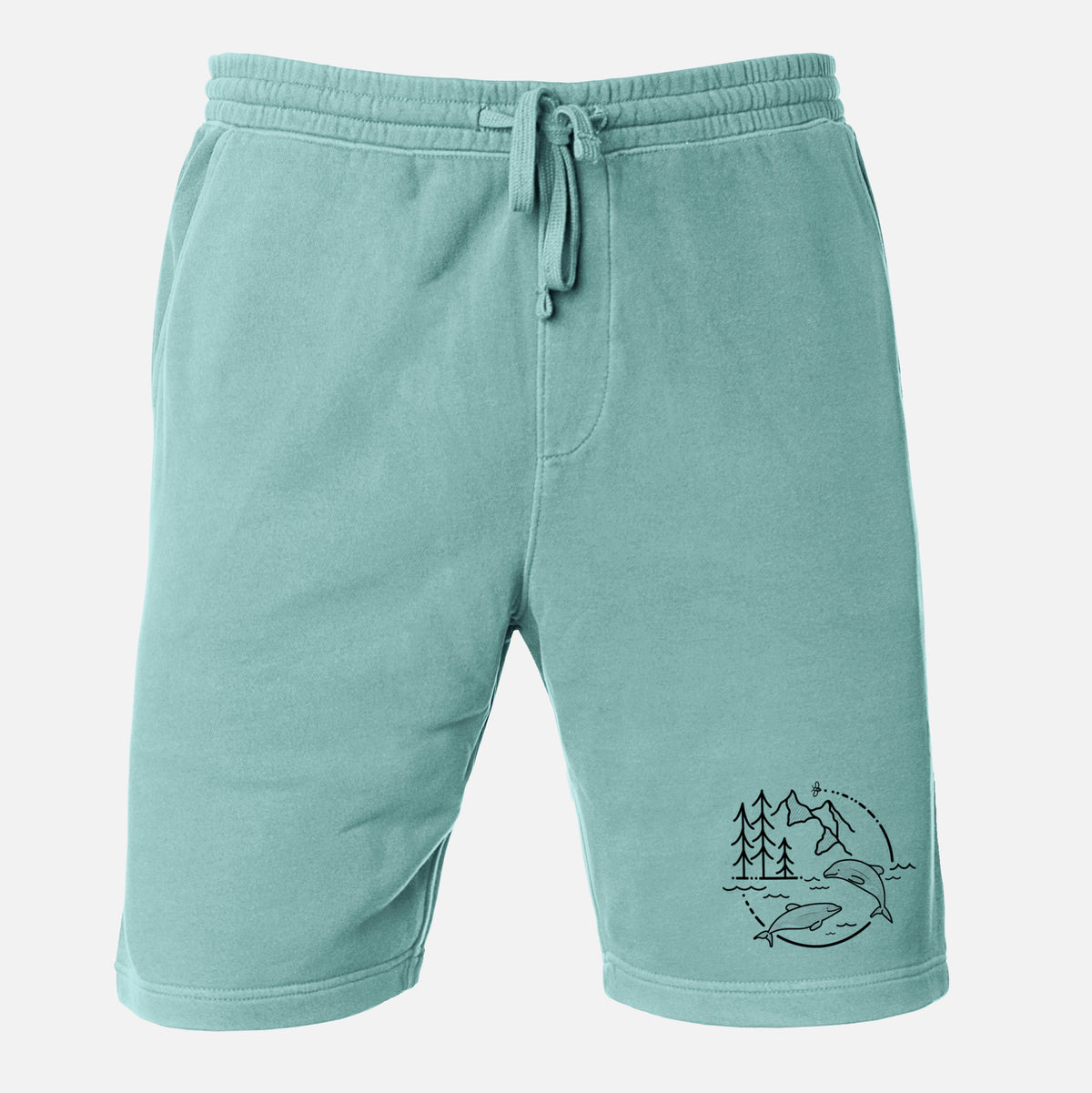 It&#39;s All Connected - Maui Dolphins - Unisex Pigment Dyed Shorts