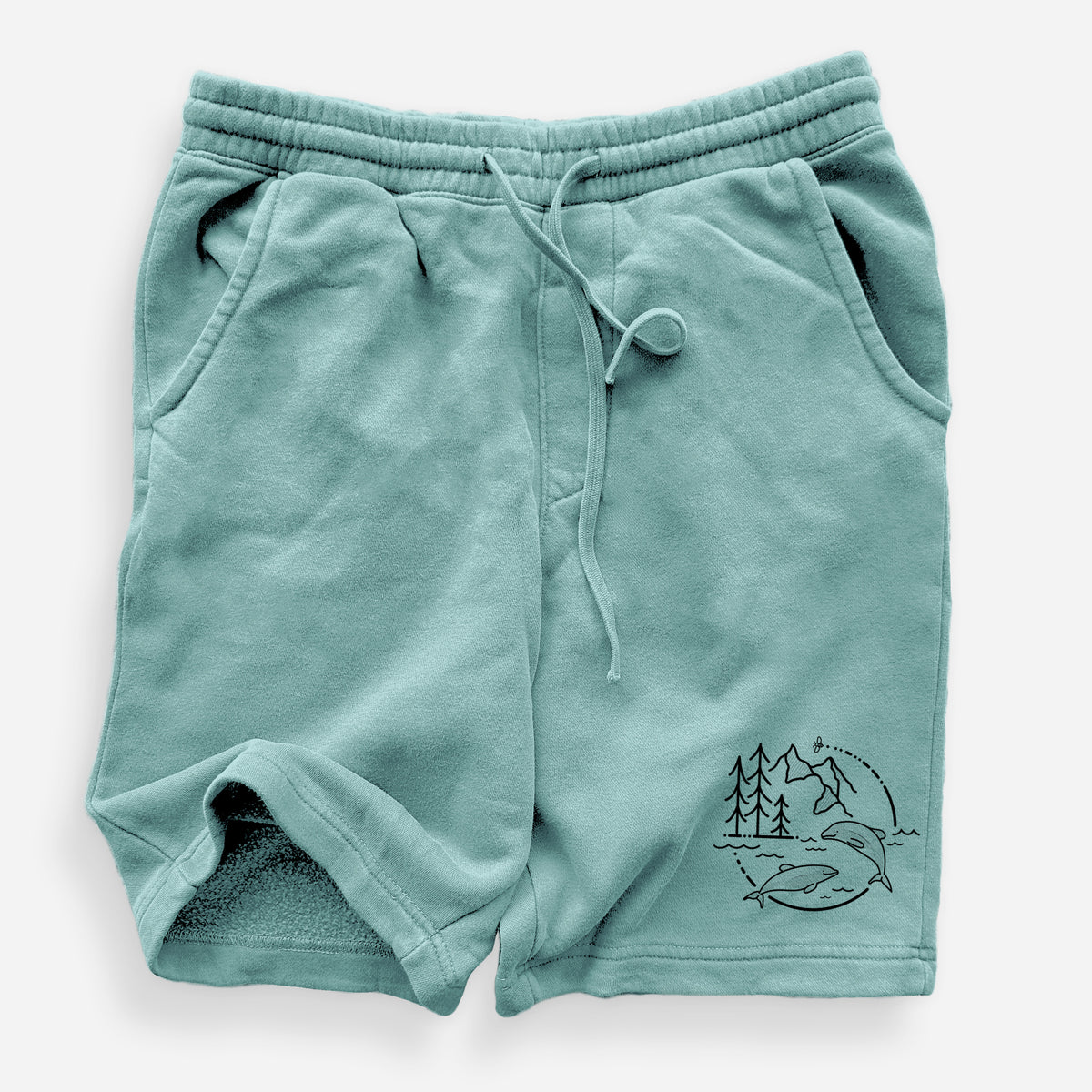 It&#39;s All Connected - Maui Dolphins - Unisex Pigment Dyed Shorts