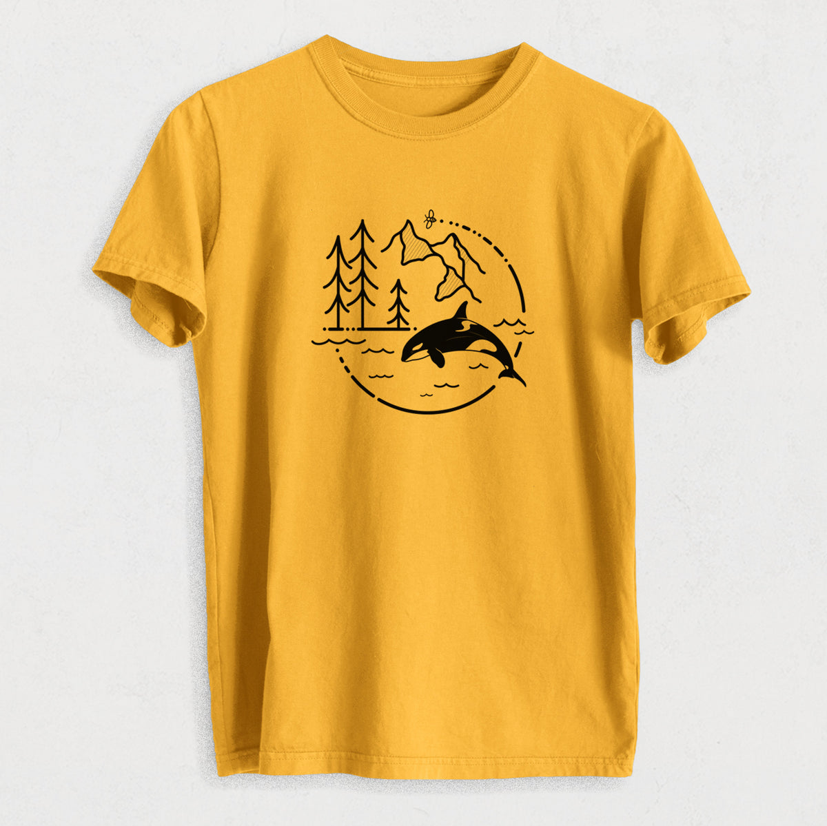 It&#39;s All Connected - Orca - Heavyweight Men&#39;s 100% Organic Cotton Tee