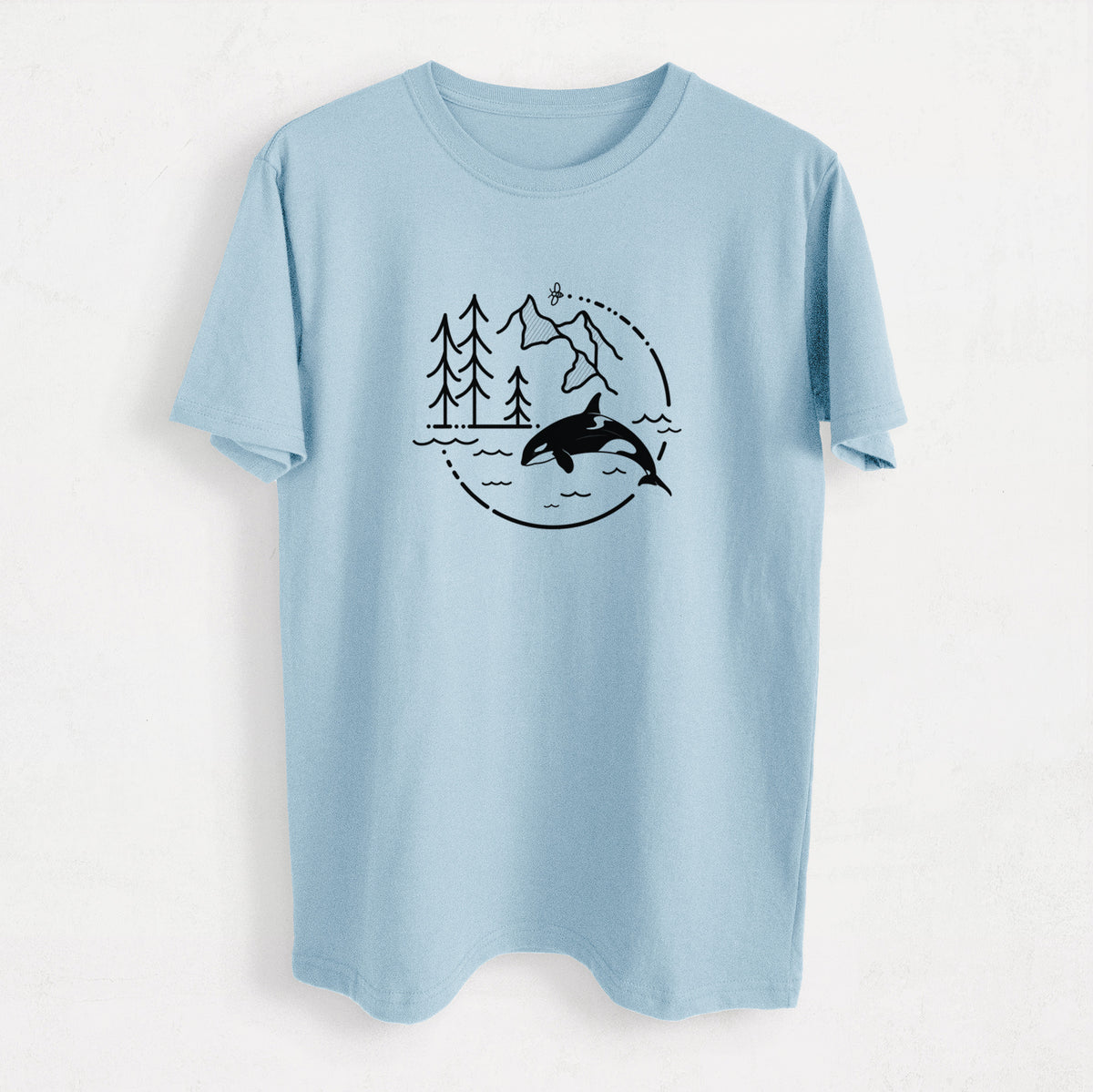 It&#39;s All Connected - Orca - Heavyweight Men&#39;s 100% Organic Cotton Tee