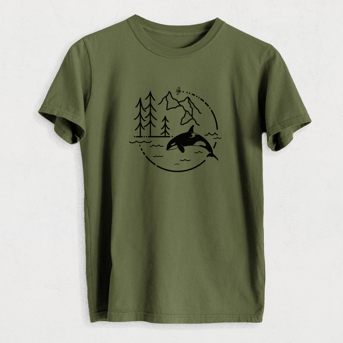 It&#39;s All Connected - Orca - Heavyweight Men&#39;s 100% Organic Cotton Tee