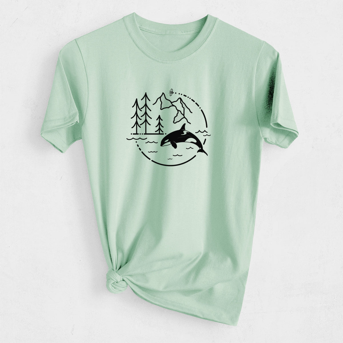 It&#39;s All Connected - Orca - Heavyweight Men&#39;s 100% Organic Cotton Tee
