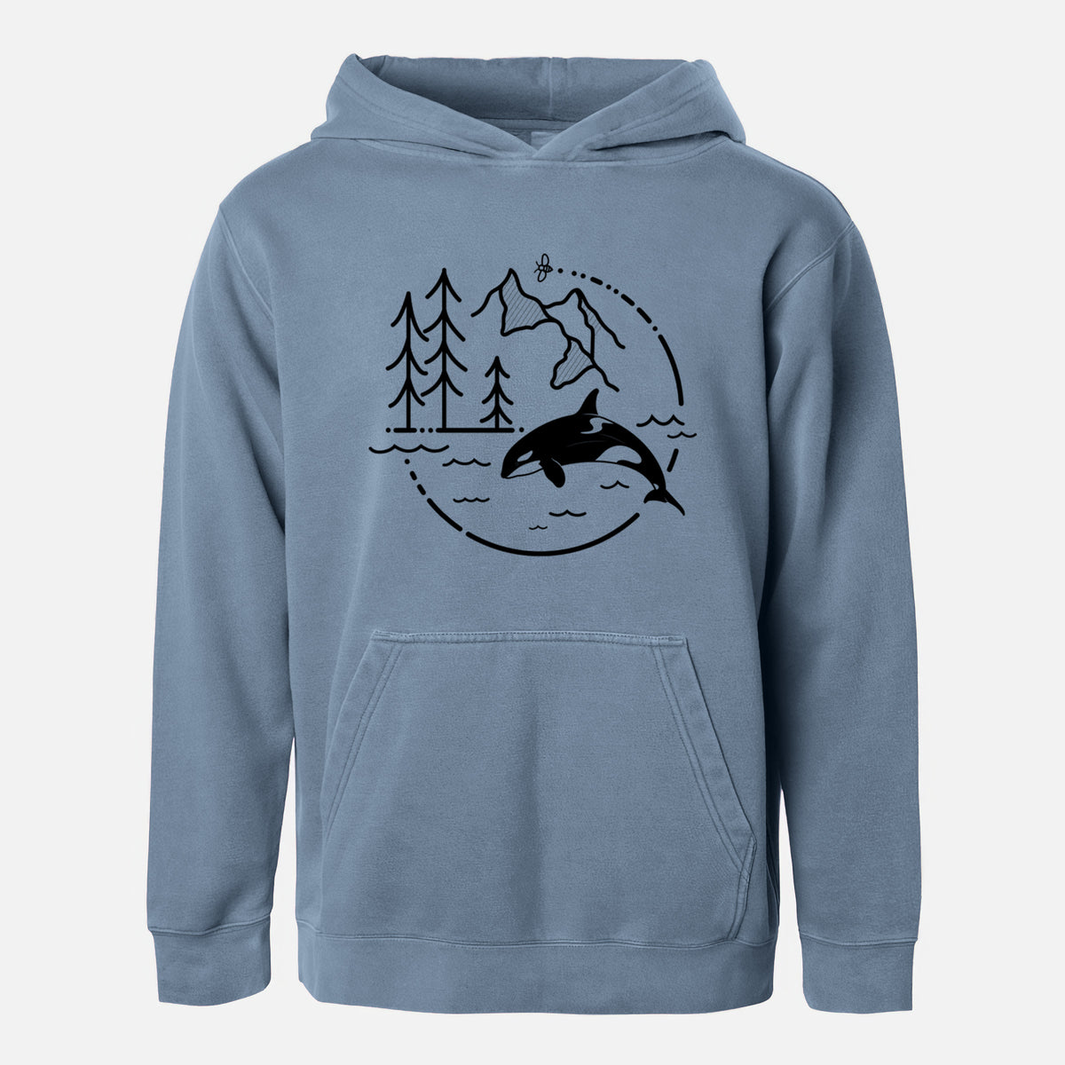 It's All Connected - Orca - Youth Pigment Dyed Hoodie