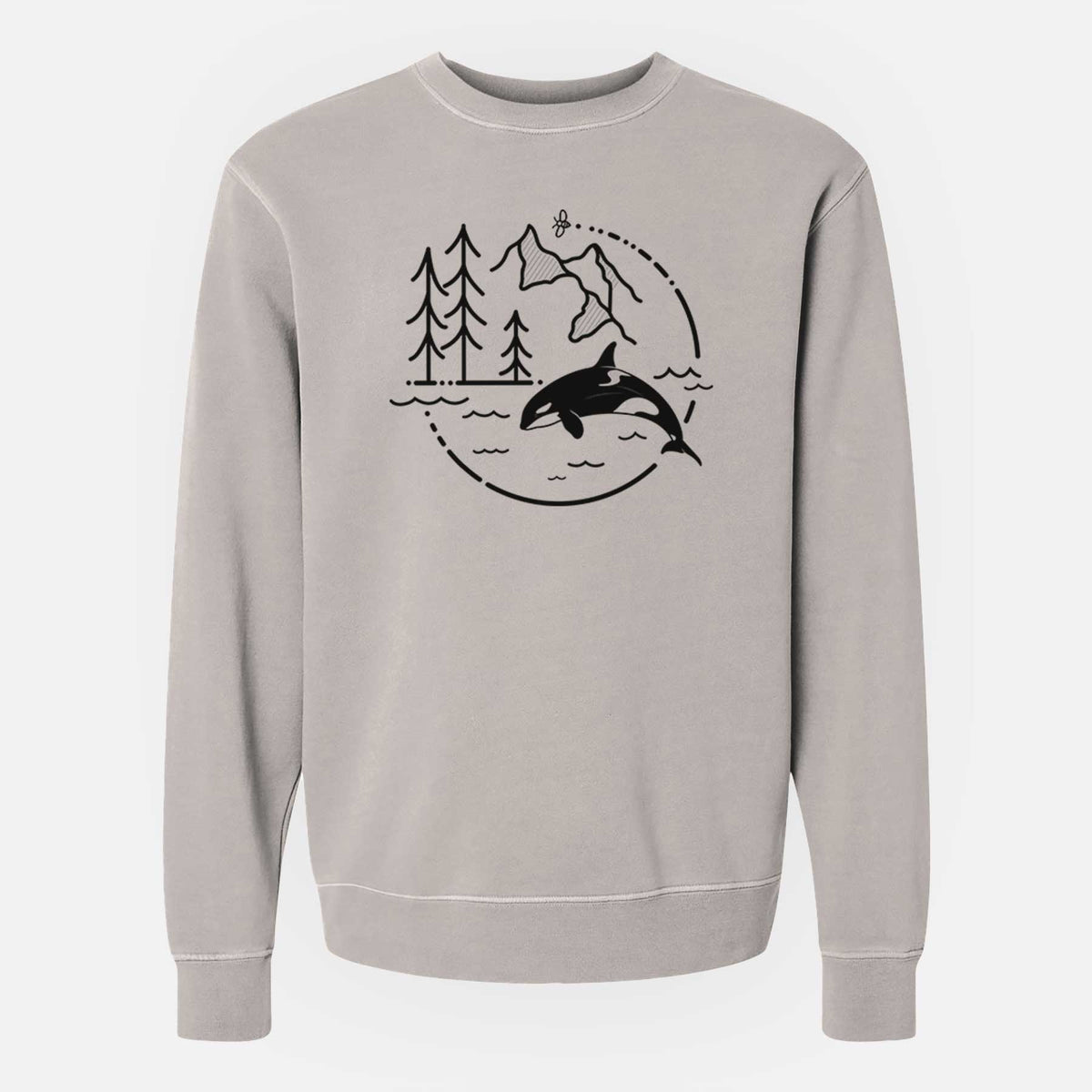 It&#39;s All Connected - Orca - Unisex Pigment Dyed Crew Sweatshirt