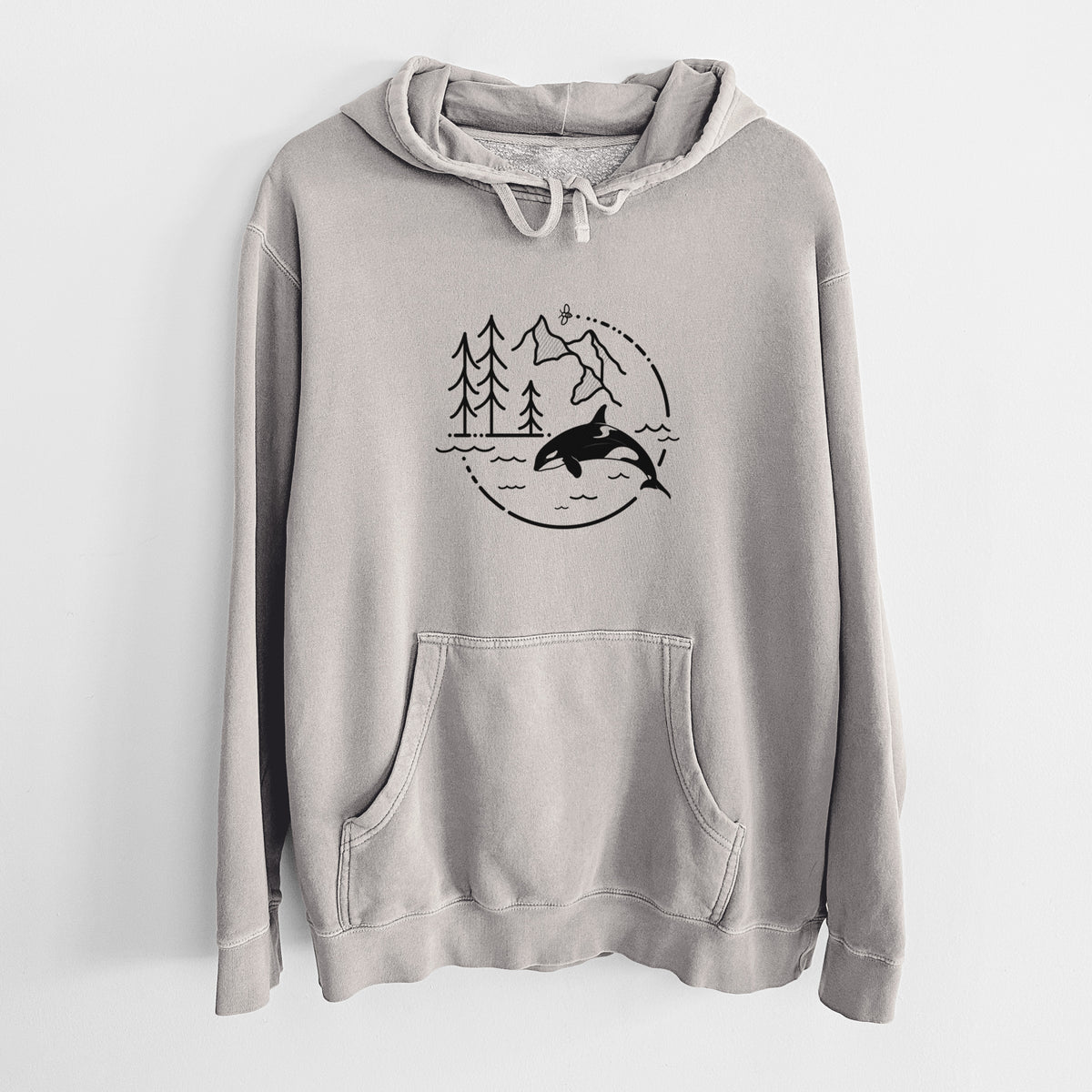 It&#39;s All Connected - Orca - Unisex Pigment Dyed Hoodie