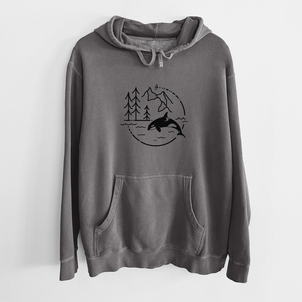 It&#39;s All Connected - Orca - Unisex Pigment Dyed Hoodie