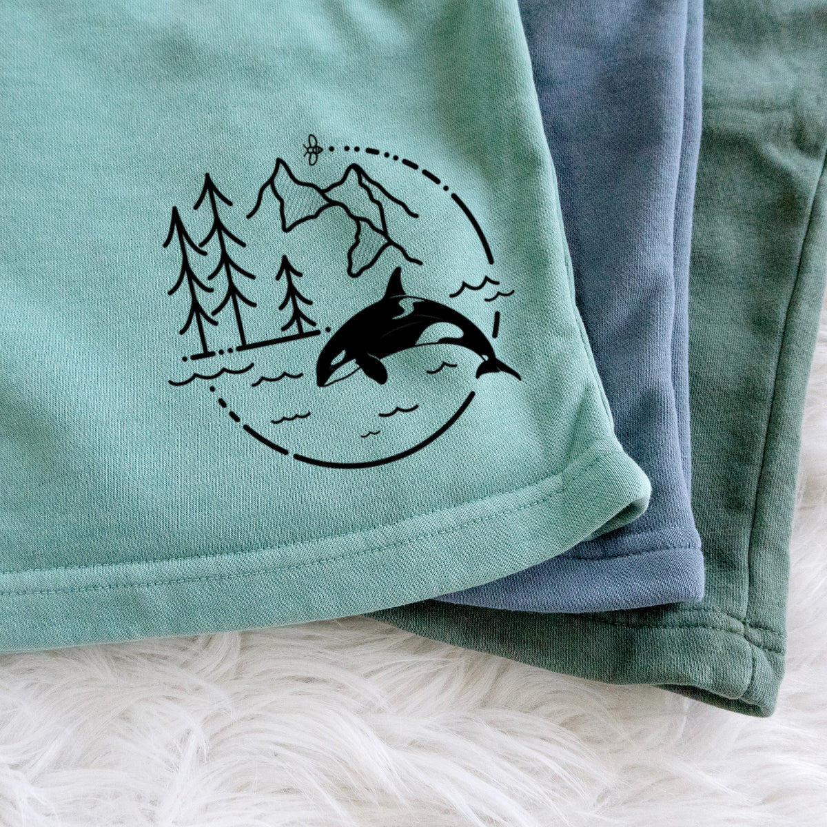 It&#39;s All Connected - Orca - Unisex Pigment Dyed Shorts