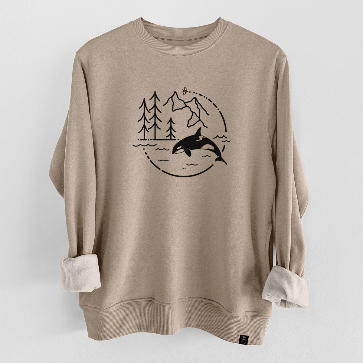 It&#39;s All Connected - Orca  - Unisex Reclaimed Crewneck Sweatshirt