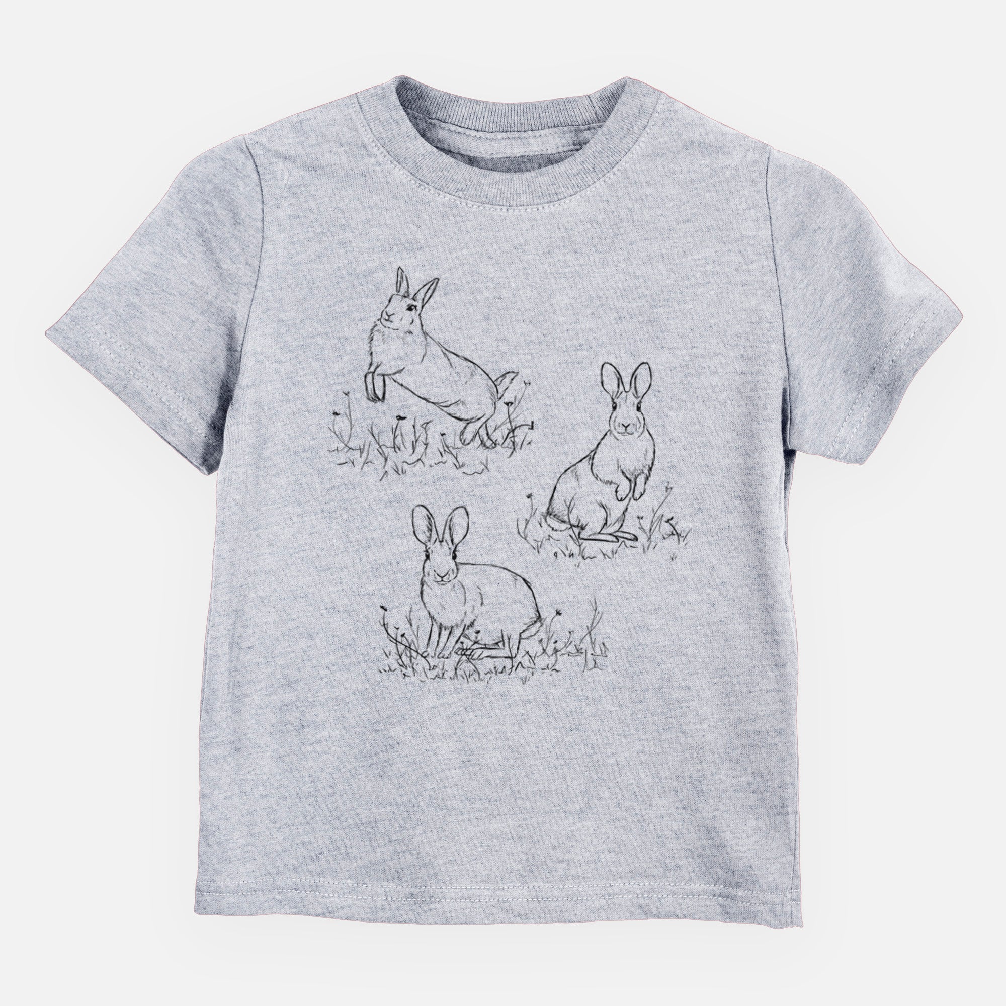 Eastern Cottontail Rabbit Trio - Sylvilagus floridanus - Toddler/Youth Shirt
