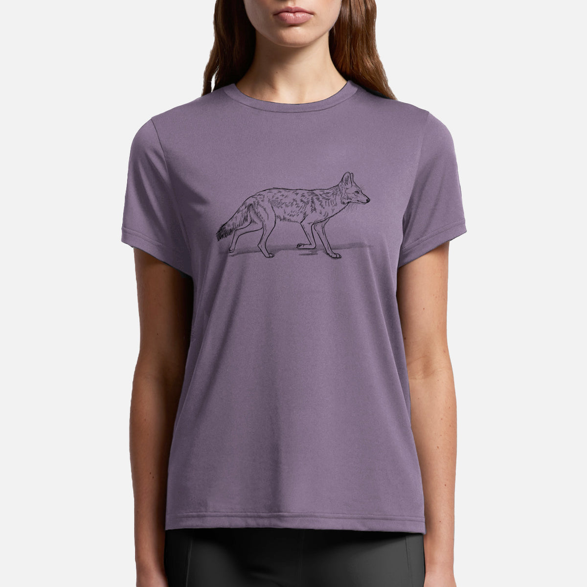 Coyote - Canis latrans - Womens Everyday Maple Tee