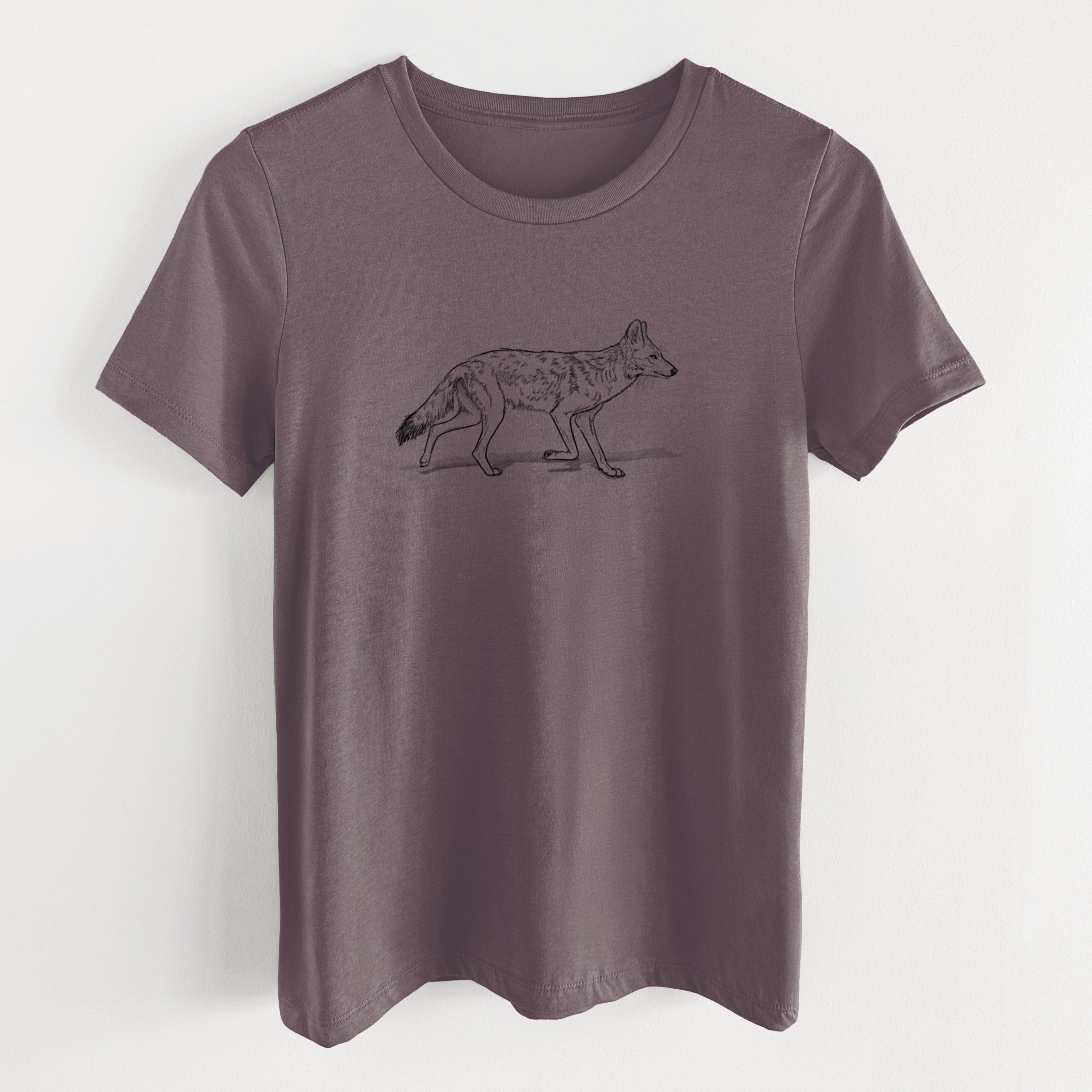 Coyote - Canis latrans - Women's Lightweight Relaxed Fit 100% Cotton Crewneck