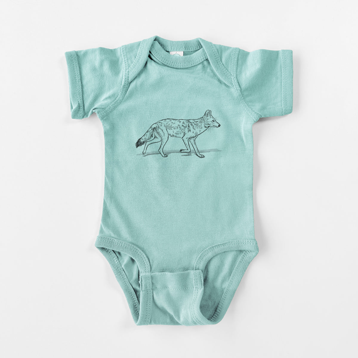 Coyote - Canis latrans - Baby Fine Jersey Bodysuit