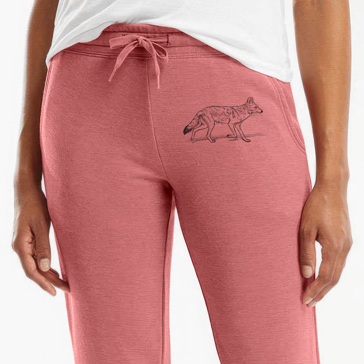 Coyote - Canis latrans - Women&#39;s Cali Wave Jogger Sweatpants