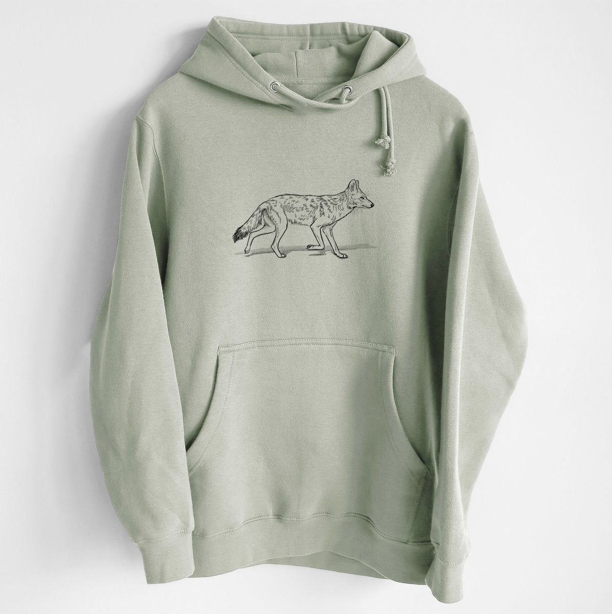 Coyote - Canis latrans - Heavyweight Fleece Hoodie