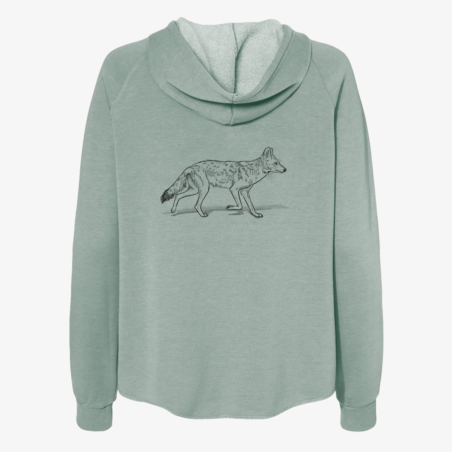 Coyote - Canis latrans - Women's Cali Wave Zip-Up Sweatshirt