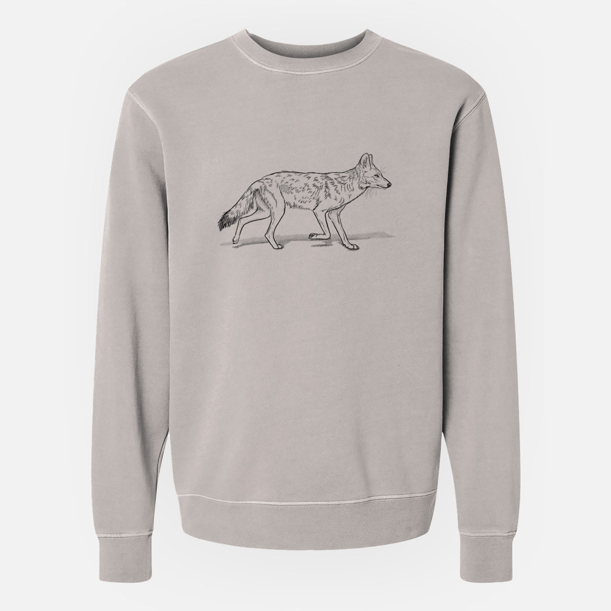 Coyote - Canis latrans - Unisex Pigment Dyed Crew Sweatshirt