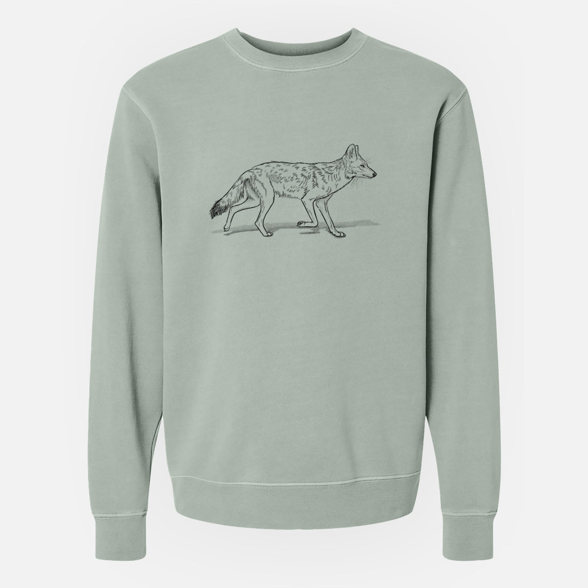 Coyote - Canis latrans - Unisex Pigment Dyed Crew Sweatshirt