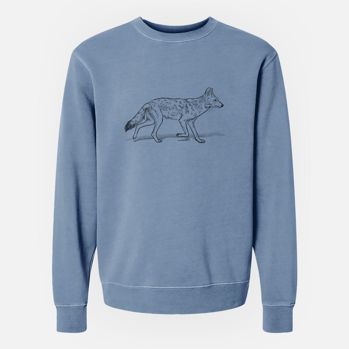 Coyote - Canis latrans - Unisex Pigment Dyed Crew Sweatshirt