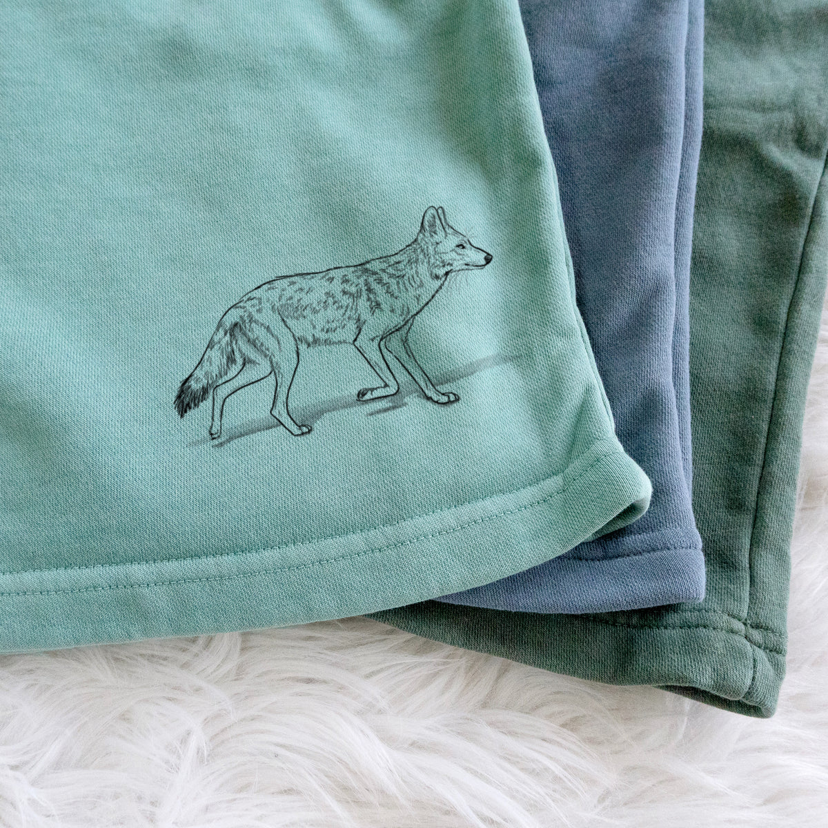 Coyote - Canis latrans - Unisex Pigment Dyed Shorts