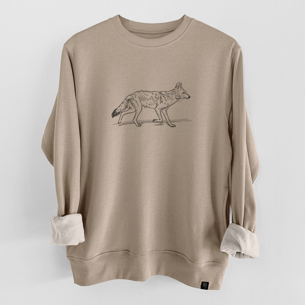 Coyote - Canis latrans  - Unisex Reclaimed Crewneck Sweatshirt