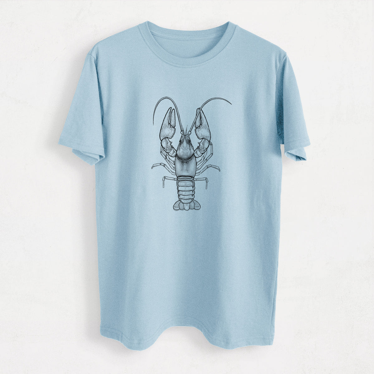 Guyandotte River Crayfish - Cambarus veteranus - Heavyweight Men&#39;s 100% Organic Cotton Tee