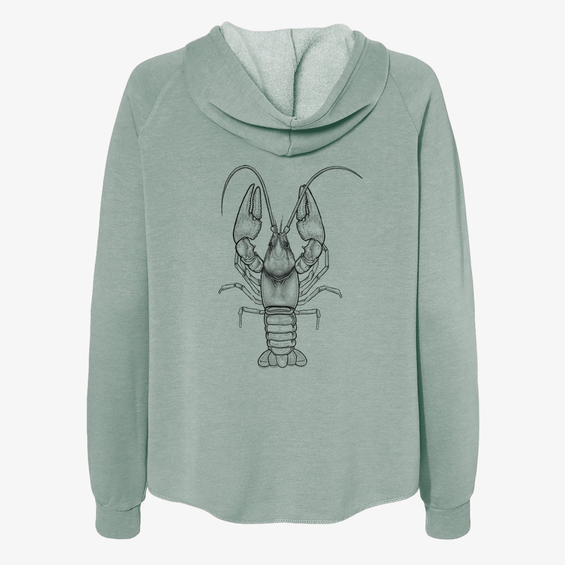 Guyandotte River Crayfish - Cambarus veteranus - Women's Cali Wave Zip-Up Sweatshirt