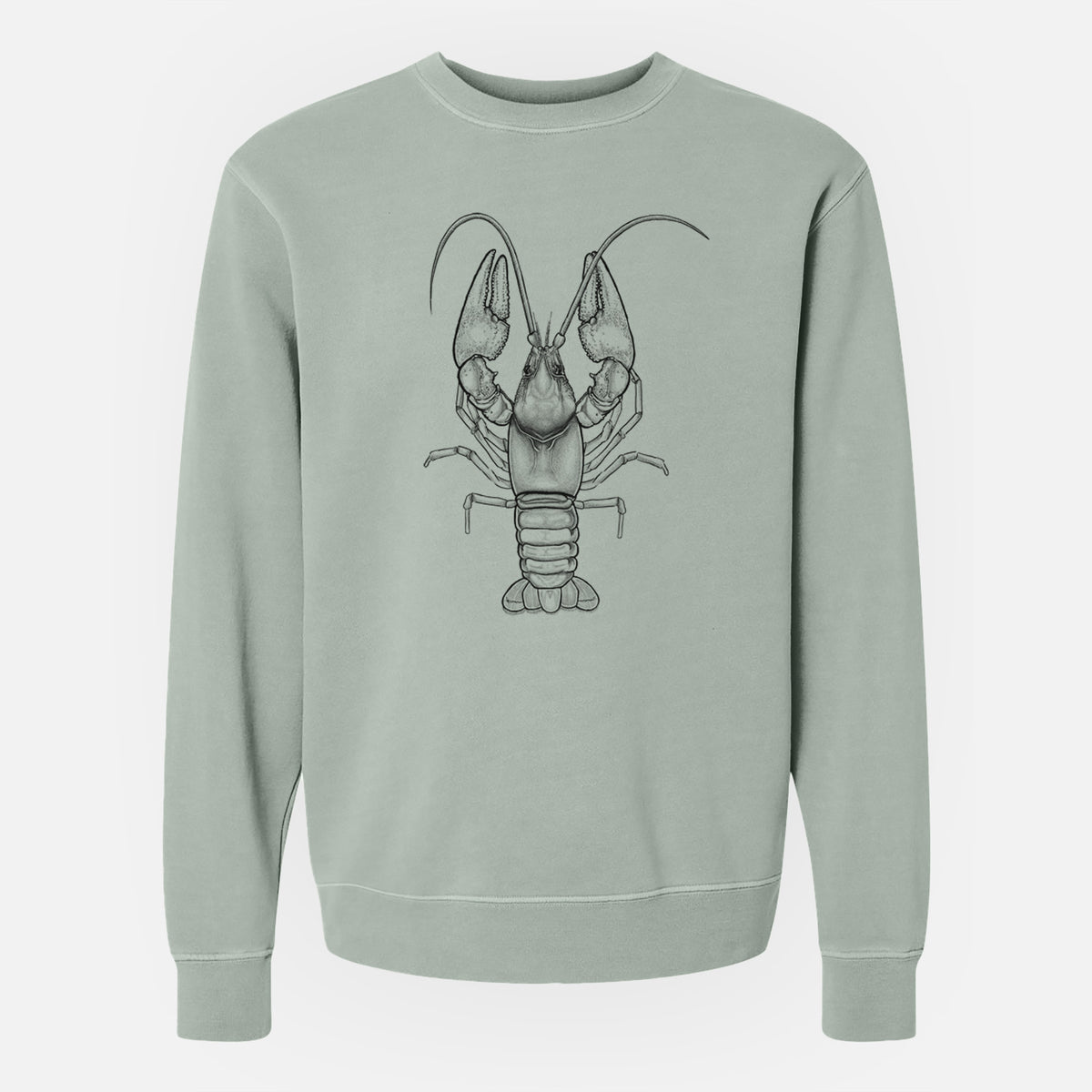 Guyandotte River Crayfish - Cambarus veteranus - Unisex Pigment Dyed Crew Sweatshirt