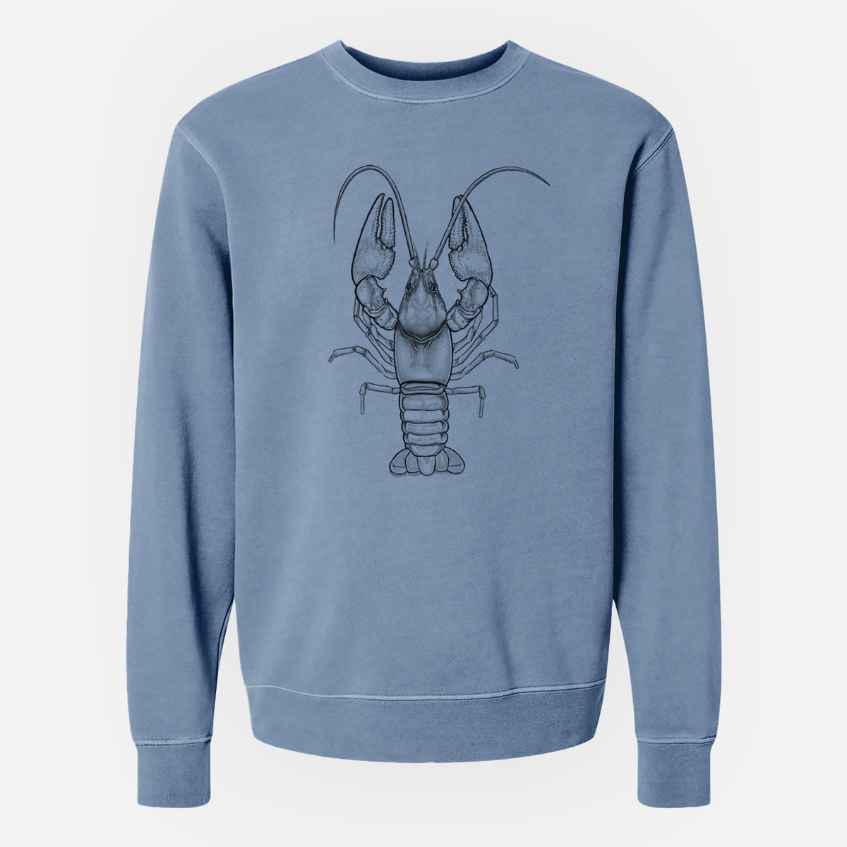 Guyandotte River Crayfish - Cambarus veteranus - Unisex Pigment Dyed Crew Sweatshirt